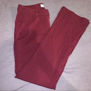 Old Navy Maroon Straight Leg Dress Pants / Trousers